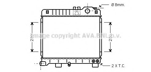 PRASCO BW2068 Radiator, engine cooling